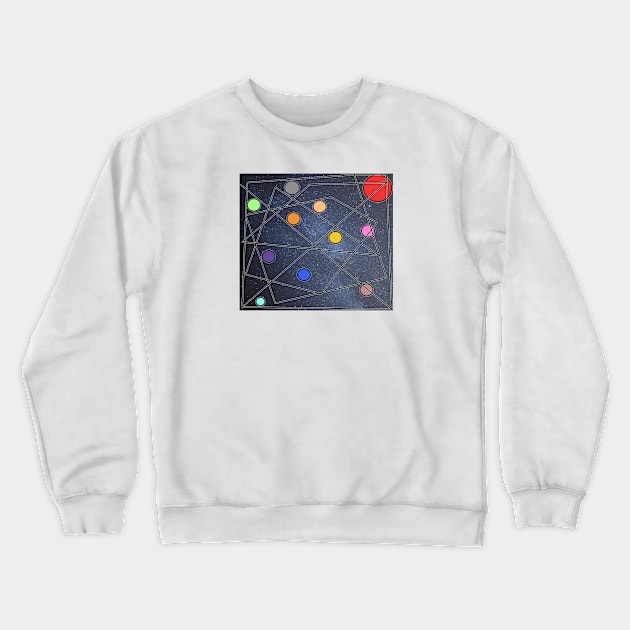 ABSTRACT SOLAR SYSTEM FROM THE UNIVERSE Crewneck Sweatshirt by jcnenm